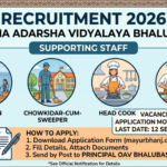 Odisha Adarsha Vidyalaya Bhalubasa Supporting Staff Recruitment 2026