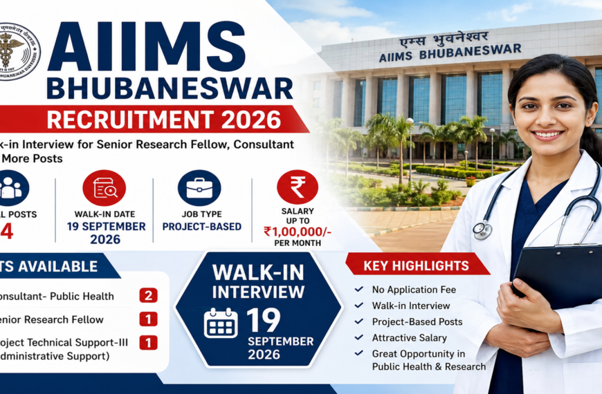 AIIMS Bhubaneswar Recruitment 2026 – Walk-in Interview for&hellip;