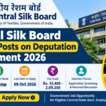 Central Silk Board Various Posts on Deputation Recruitment 2026