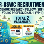 ICAR-IISWC Senior Research Fellow (SRF) and Young Professional-II (YP-II) Recruitment 2026