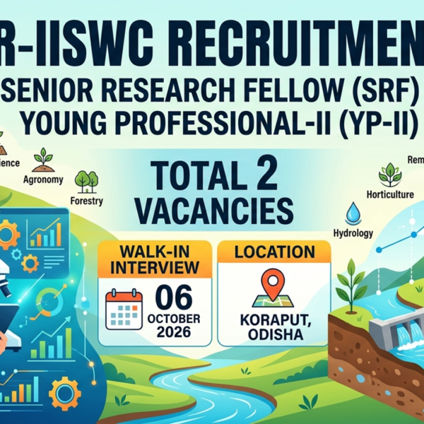ICAR-IISWC Senior Research Fellow (SRF) and Young Professional-II&hellip;