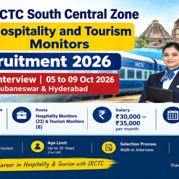 IRCTC South Central Zone Hospitality and Tourism Monitors&hellip;