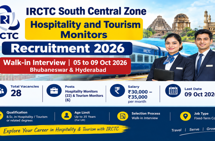 IRCTC South Central Zone Hospitality and Tourism Monitors&hellip;