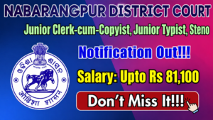 Nabarangpur District Court Recruitment 2026 – Junior Clerk,&hellip;