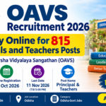 OAVS Recruitment 2026 β Apply Online for 815 Principals and Teachers Posts