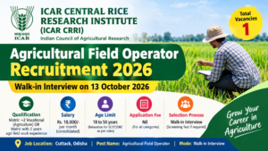 ICAR Central Rice Research Institute Agricultural Field Operator&hellip;